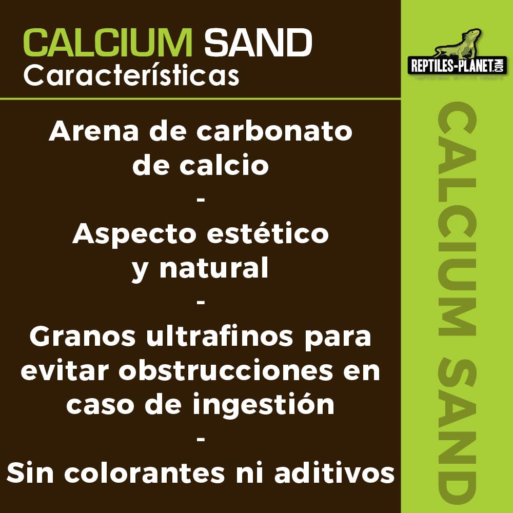 Reptiles-Planet Arena de Calcio, 2.5 kg, Crema Sáhara