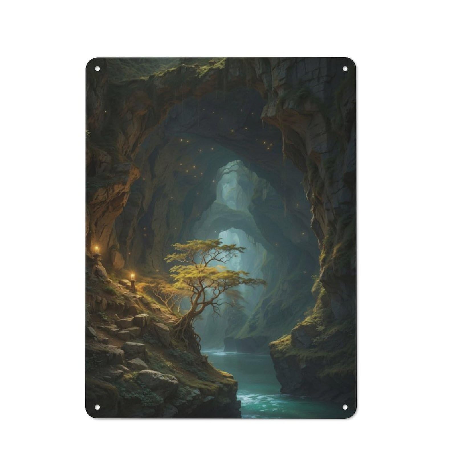 Junmoney The Mystical Gateway Metal Wall Sign 40X30cm Featuring For Home Bar Wall, Suited To Bar Sign Collectors