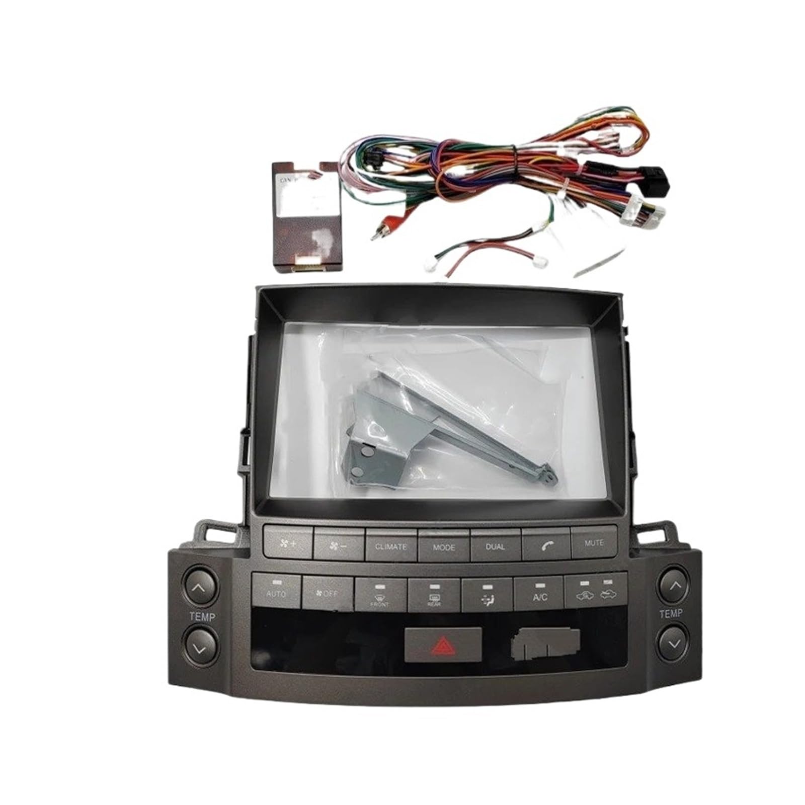 Fascia Marco Adaptador Fascia Marco Coche 9 Pulgadas Decodificador Caja Canbus Kit Panel Tablero Radio Android para Lexus LX570 J200 3 Ll 2007-2015 Juego Panel Radio