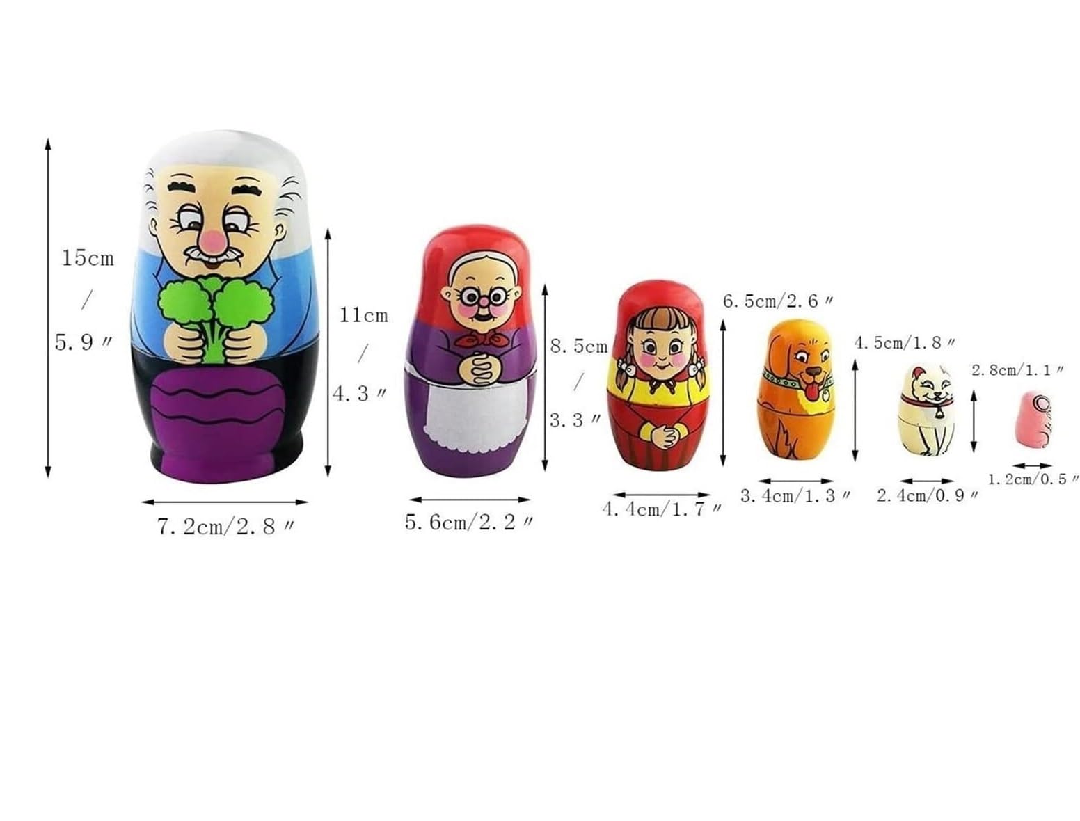 Amazon.co.jp: マトリョーシカ マトリョシカ 6 人形セットネスト