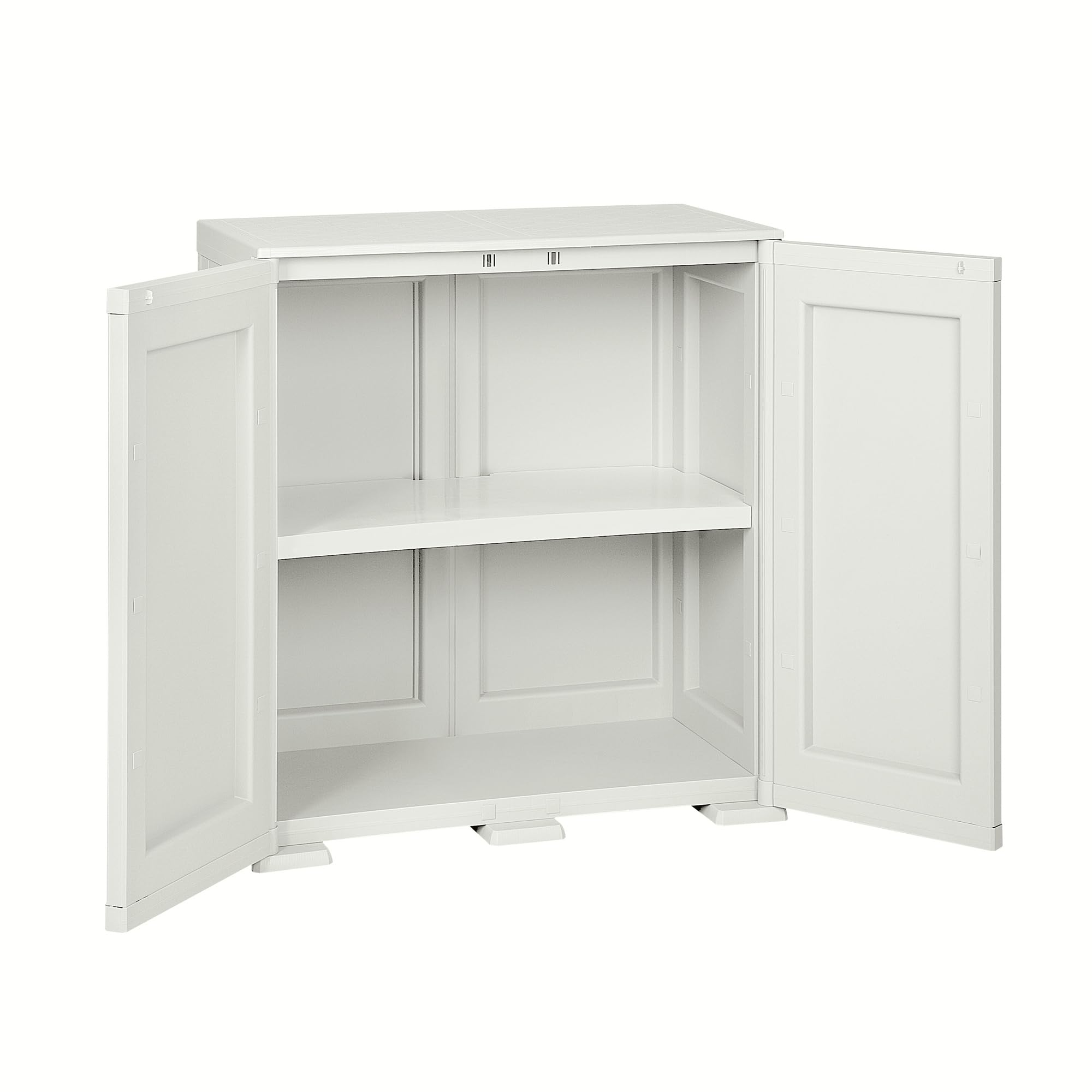Tontarelli S.p.A. Armadio SIMPLEX Basso+1 RIPIANO Largo Mobile Contenitore, Panna, 79X43XH85.5CM