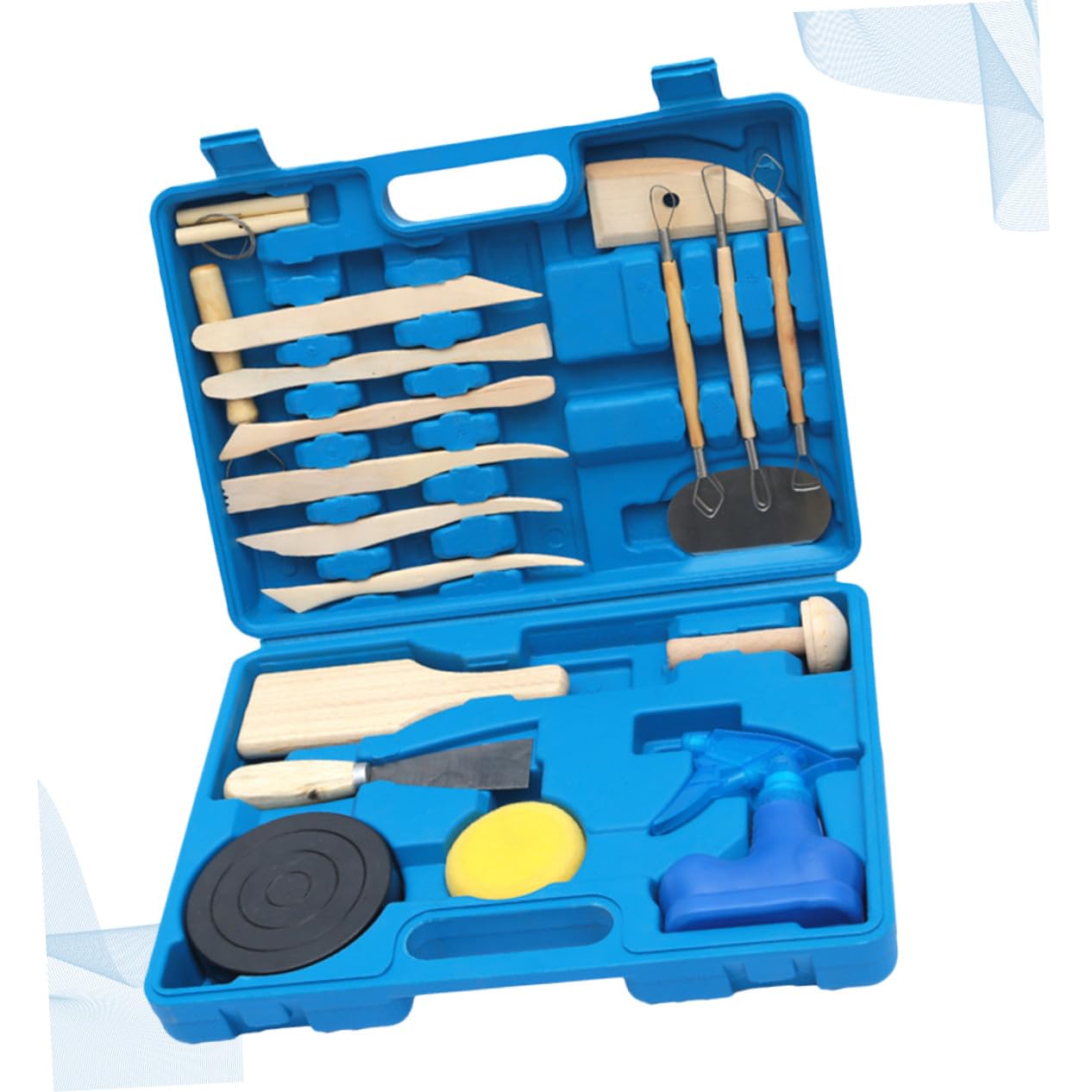 Hemobllo Kit Strumenti per Scultura in Argilla 19 Pezzi, Plastica Sicura e Versatile per Principianti e Professionisti