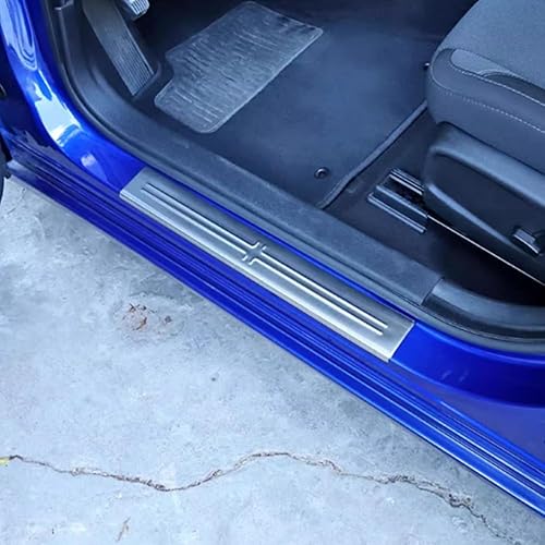Miniatura 5 de ERIDANUS Accesorios para automóviles para Dodge Charger 2019 2018 2017 2016 2015 umbral de puerta umbral de puerta (plateado) acero inoxidable 4