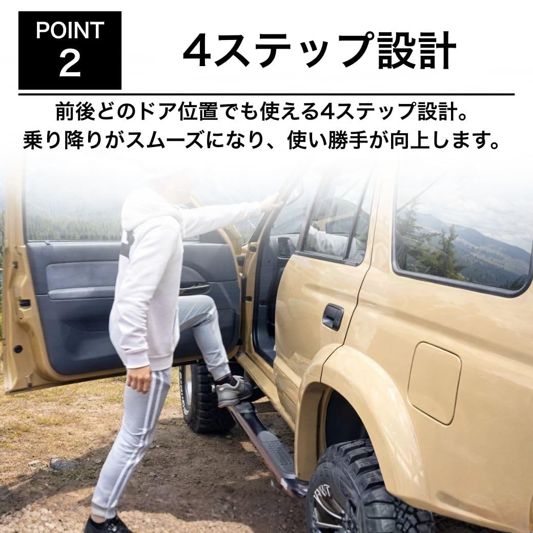 Amazon.co.jp: GI☆GEAR 3インチチューブ サイドステップ スチール製