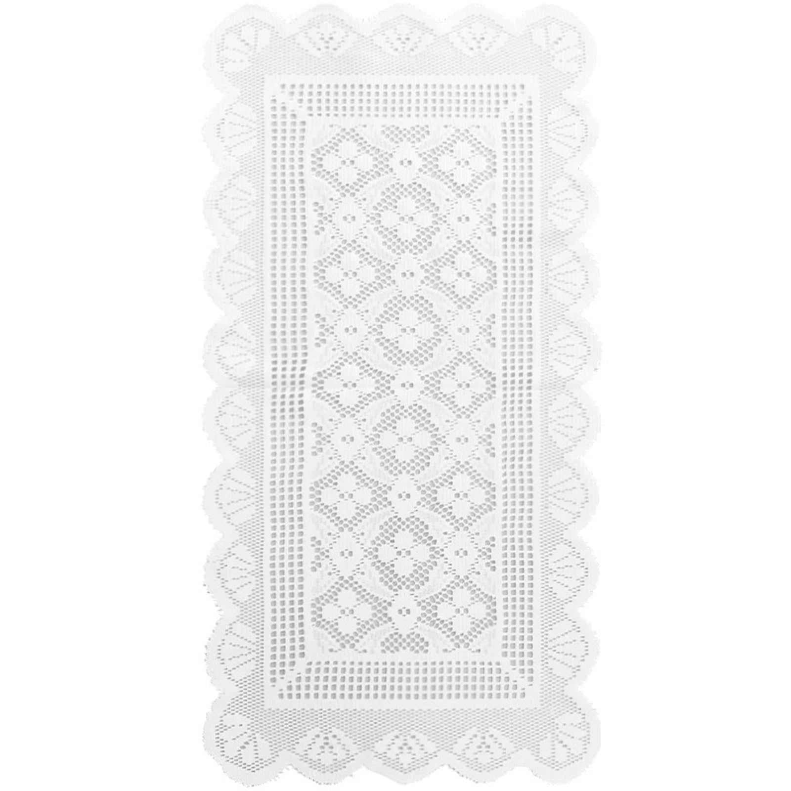 FOAAXSG Tablecloth Modern Minimalist White Lace Table Runner, Linen Tablecloth Set for Kitchen Restaurant Decoration(Color1)