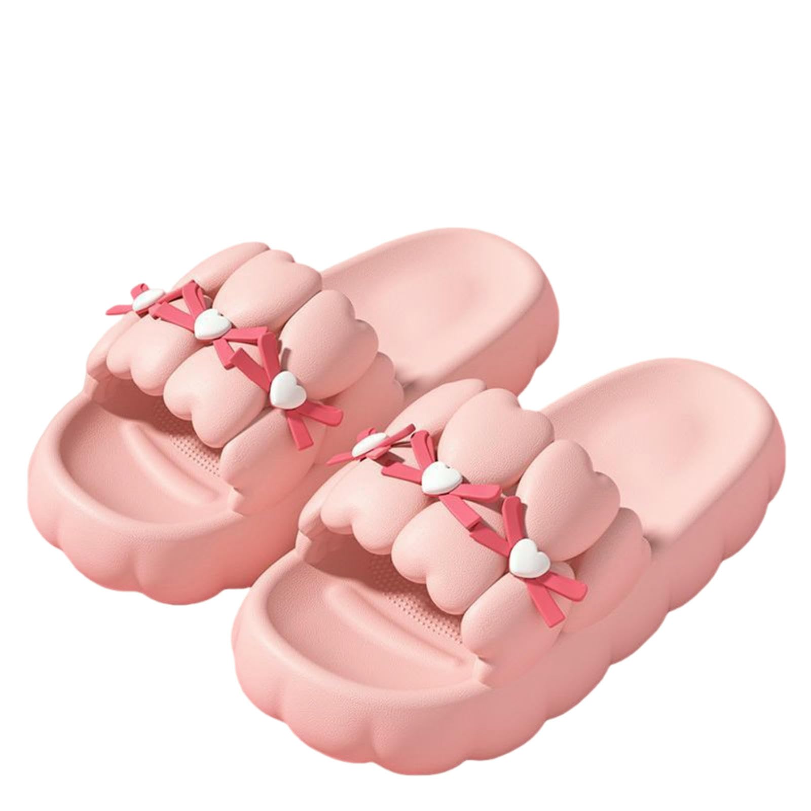 Gyios Summer Slippers For Women Shit-feeling In Summer, Indoor Home, Cute Bathroom, Non-slip Thick-soled Ls- Pink-40-41