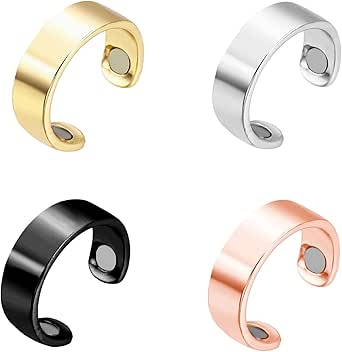 Magnetringe 2 Stück - Verstellbare Vitalringe Für Damen & Herren