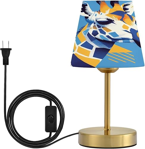 FRODOTGV Lámpara de mesa retro animal azul violeta 3 modos de iluminación lámpara de luz de mesita de noche con pantalla para mesa auxiliar, sala de