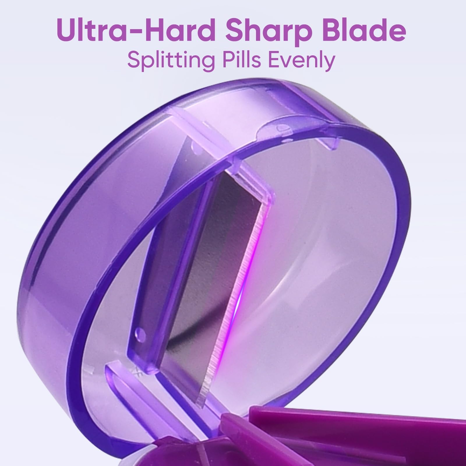 3-in-1 Pill Crusher and Cutter (Purple) — Amazon image 4