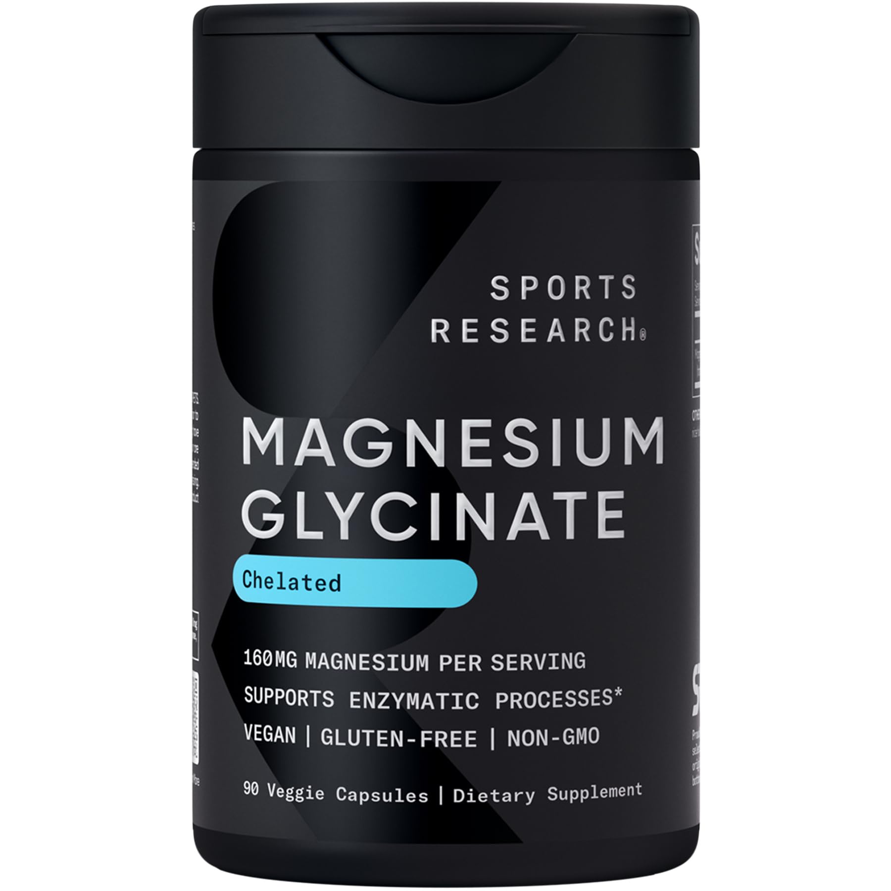 Sports Research, Magnesium Glycinate, 90 Vegetable Capsules (80 mg per capsule)