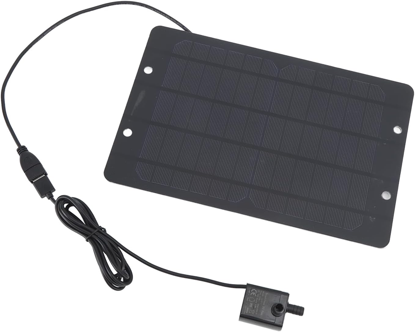 Focket Solar Fountain Pump, 6V 10W Solar with 240Lh Rate and PVC Tubing for Bird Bath Garden Small Pond
