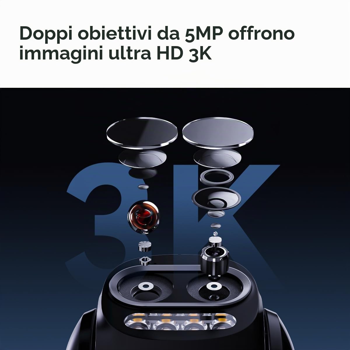 Imou Telecamera Outdoor Cruiser Z 3K 5Mp P&T Zoom 12X