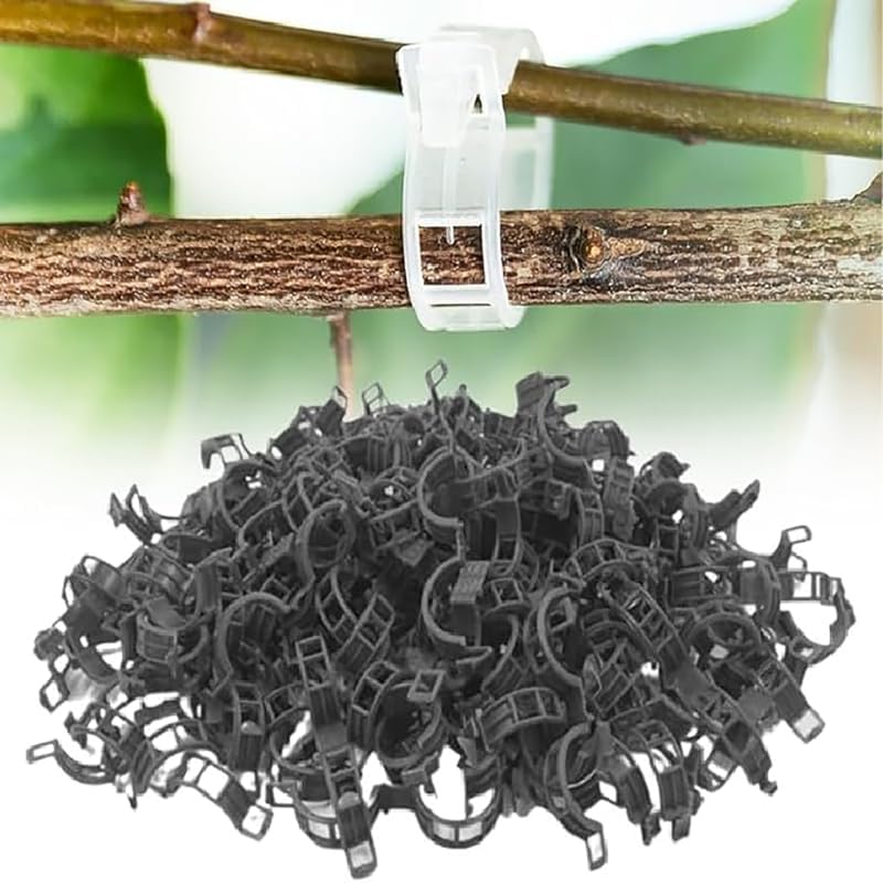 Garden Plant Clips, 2024 Secured Plastic Plant Clip Garden Clips for Climbing Plants Portable Plant Support Clips Plastic Trellis Clips Plant Support Clips Tomato Grape Vine Plant Clips