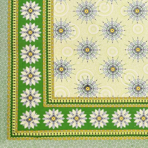 Image of RajasthaniKart Pure Cotton 240 TC Printed Double /King Bed Elastic Fitted Bedsheet with 2 Pillow Covers - All Around Elastic | 72 inchx78 inch|72 inchx72 inch|Fits Up to 8 inch Mattress|105