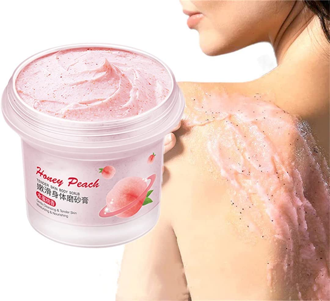 Cellu'Natral Peach Smooth & Tight Body Scrub - Deeply Exfoliates Scrub - Organic Body Scrub - for Increase Metabolism and Shred Fat (1PCS)