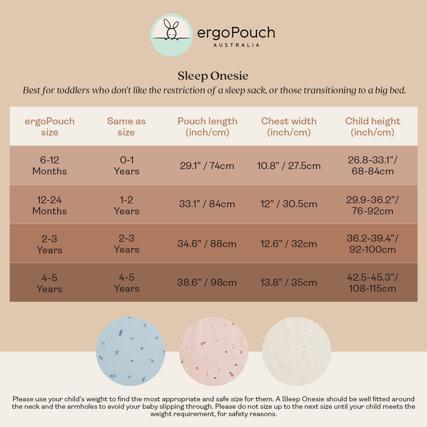 ergoPouch Schlafstrampler 3,5 Tog – warmer Baby-Strampler & Schlafschicht mit durchgehendem Reißverschluss, schützt vor Decken, atmungsaktiv und bewegungsfreundlich, ideal für den Übergangsschlaf