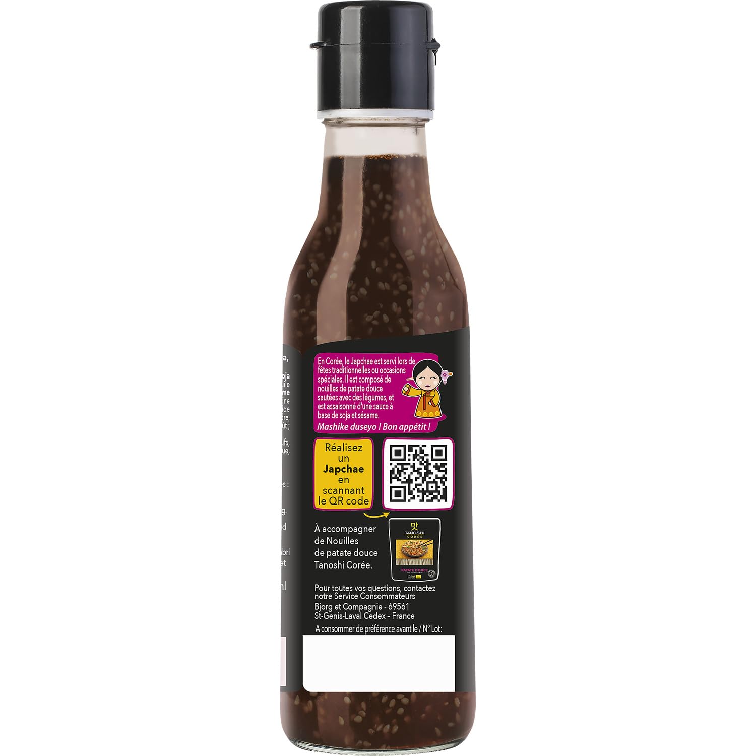 Sauce soja sésame prête à l'emploi pour Japchae authentique — TANOSHI, 22,5 cL - Lot de 3