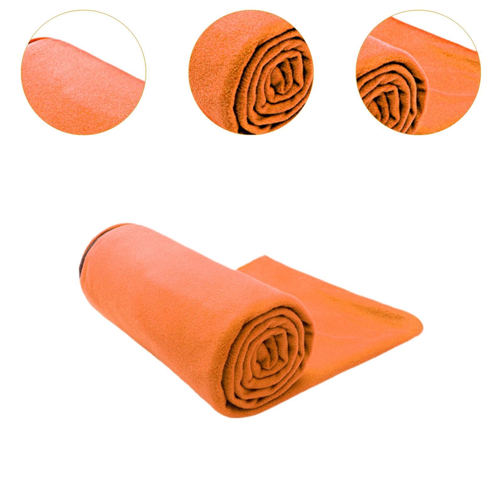 Vaveren Sleeping Bag Liner Traveling Accessories Business Thermal Jogging Adult Backpacking Sleeping Sack Sheet Travel Bed for Travel, Orange