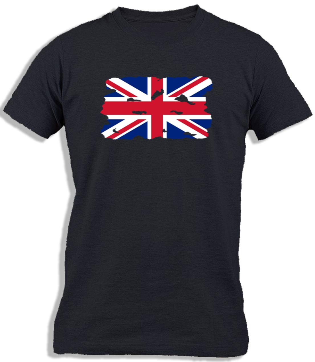 Ay Cabron™ UK | United Kingdom | Great Britain | Union Jack Burn Flag Cotton T-Shirt For Men
