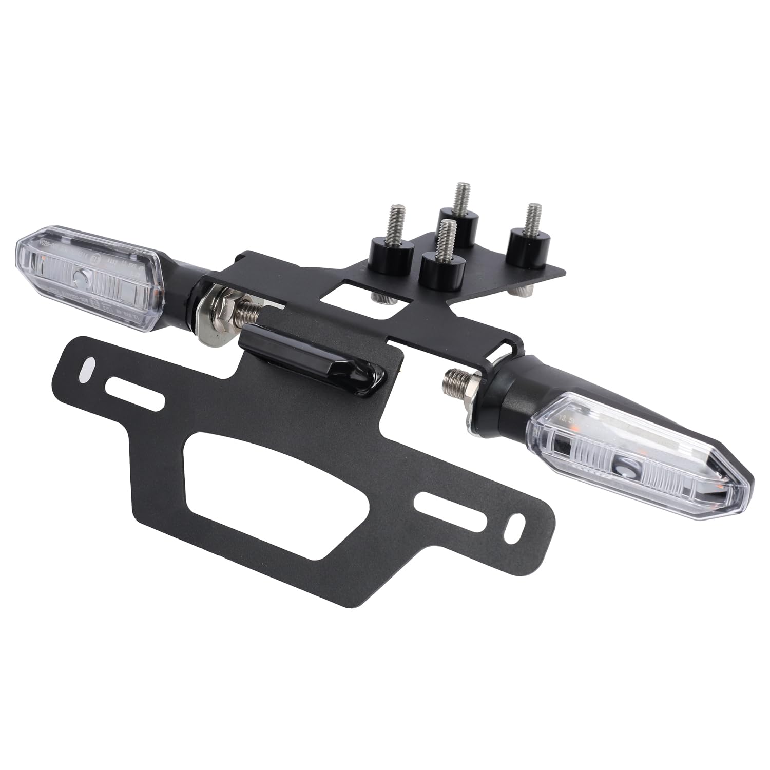 Tail Tidy Kit for CBR500R CB500F CB500 Hornet 2016-2026 Fender Eliminator Kit Equipped License Plate Holder, License Plate Light, Turn Signal Lights With Plug &amp; Play Quick-Connect Harness (Clear)