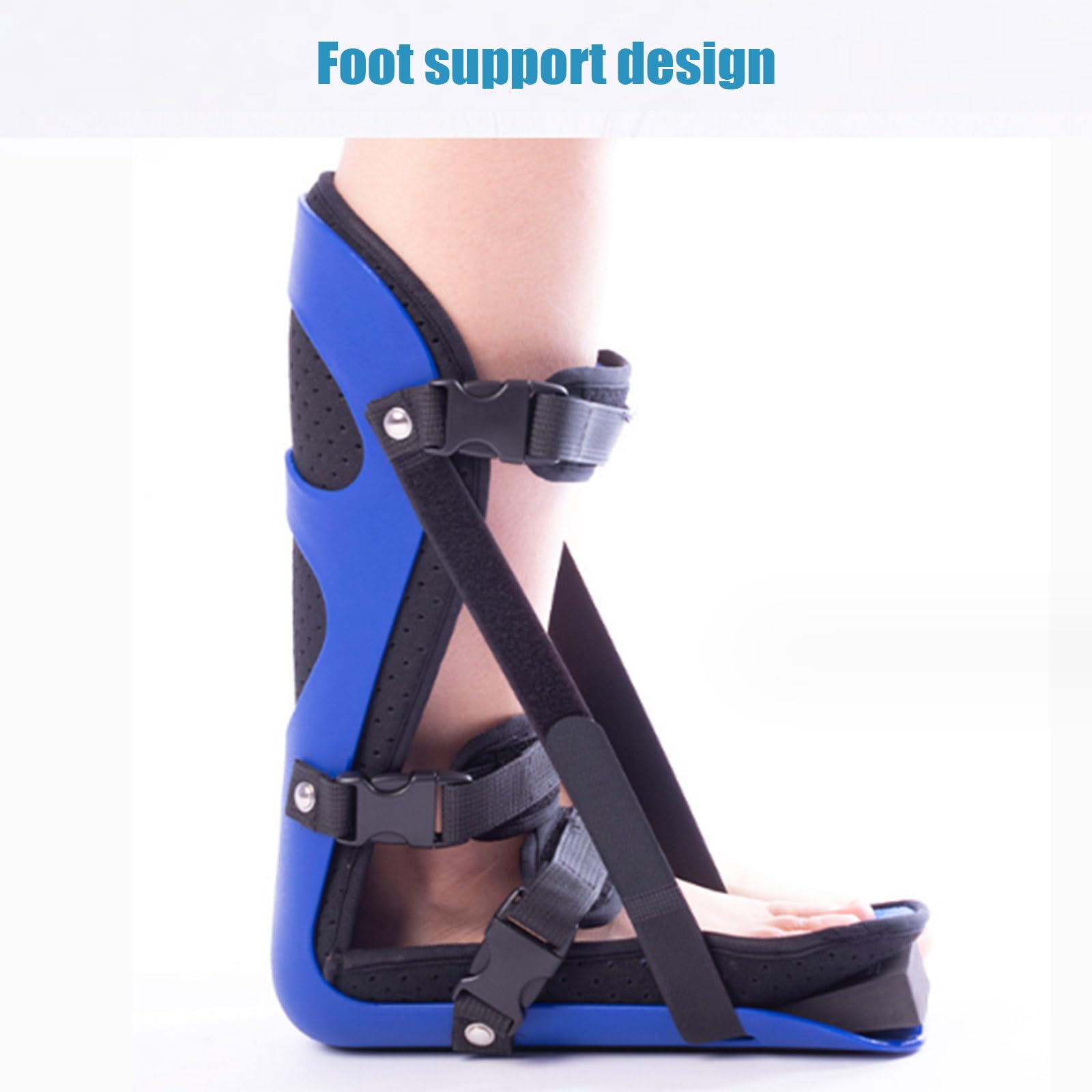 HUANGJUN Soporte para caída del pie Fascitis plantar Férula nocturna para el pie Soporte ajustable para tendinitis de Aquiles para fascia, tendón y recuperación posoperatoria, B, S