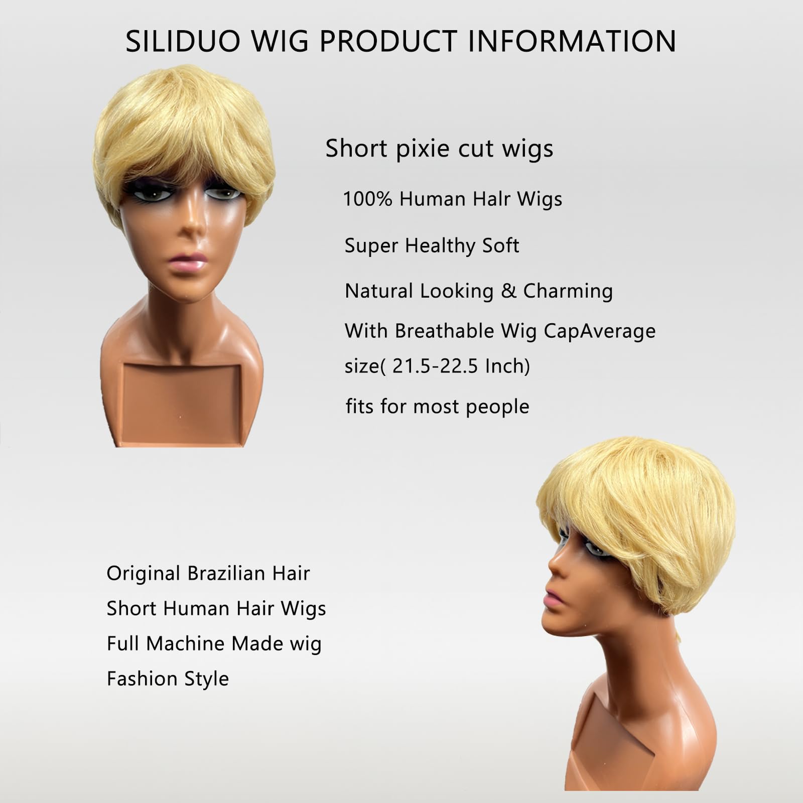Amazon.co.jp: ピクシーカットウィッグ 人毛 ショートヘアウィッグ