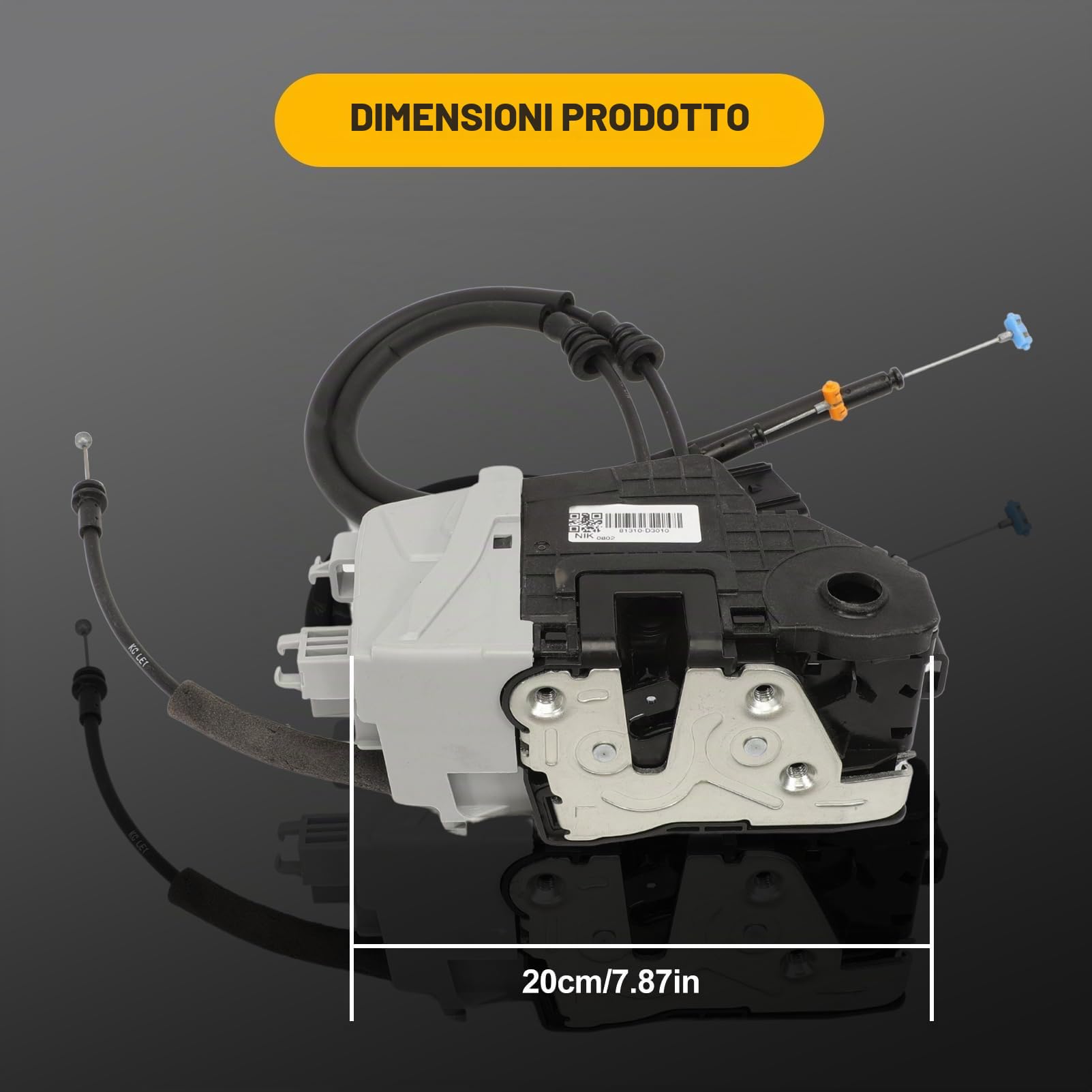 Attuatore Anteriore Sinistra 7-Polig Per H.yundai Tucson TL TLE SUV 2015-Oggi Tucson TLE SUV 2015-2016 Tucson TL SUV 2015-2019 Serratura Porta Attuatore Anteriore 81310-D3010 81310D3010