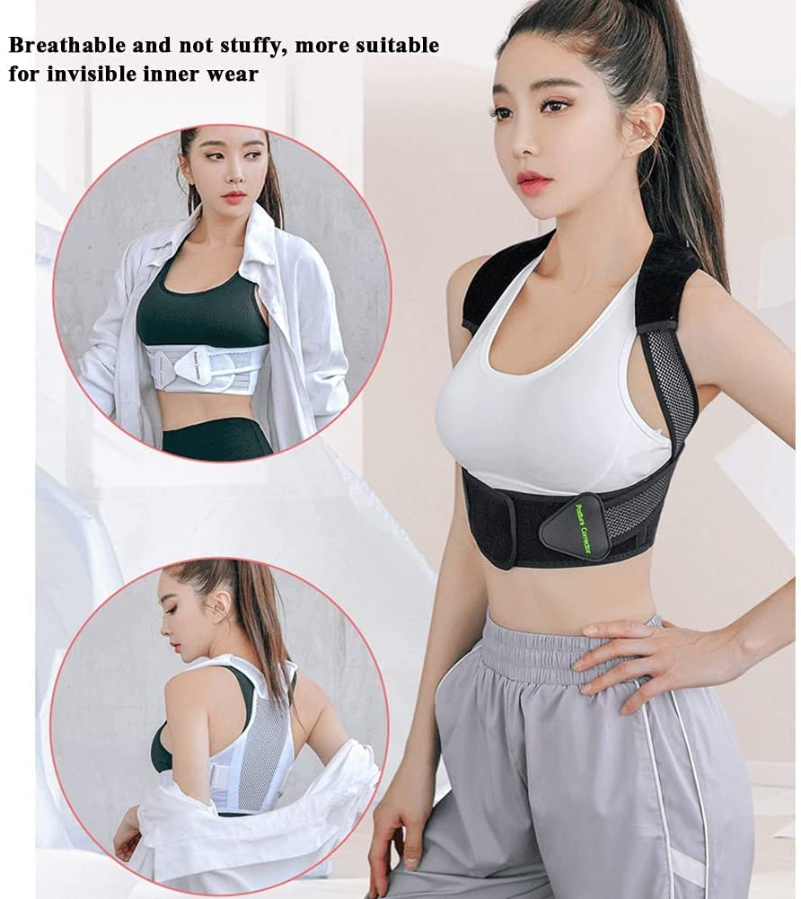 Corrector De Postura para Mujeres Y Hombres, Terapia Física Postura Ajustable Enderezador De La Espalda, Apoyo De La Postura De La Columna Vertebral Ayuda A La Parte Superior De La Espalda,