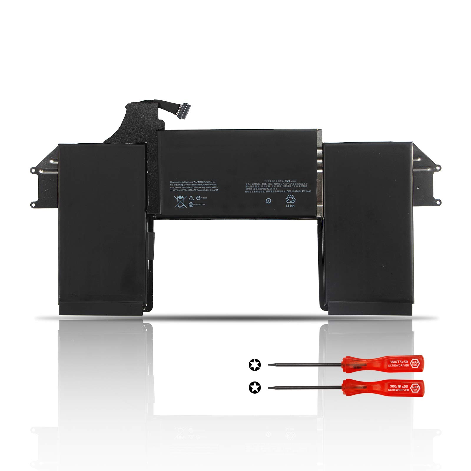 K KYUER A1965 Batterie pour MacBook Air 13" 13.3" A1932(Late 2018 2019) | A2179 (Early 2020) EMC 3184 3302 MacBookAir8,1 8,2 9,1 MRE82LL/A MRE92LL/A MVFH2LL/A MVFM2LL/A MRE82B/A MVFL2LL/A MREA2LL/A