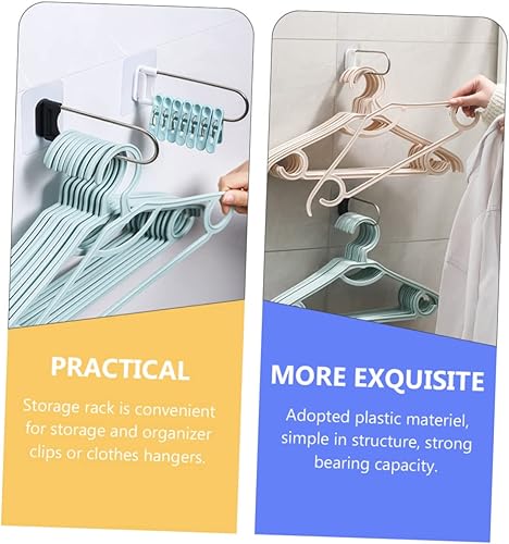 Miniatura 2 de Alipis Soporte de percha alto para colgar en la pared, organizador adhesivo para colgar en la pared, ahorro de espacio, para el hogar