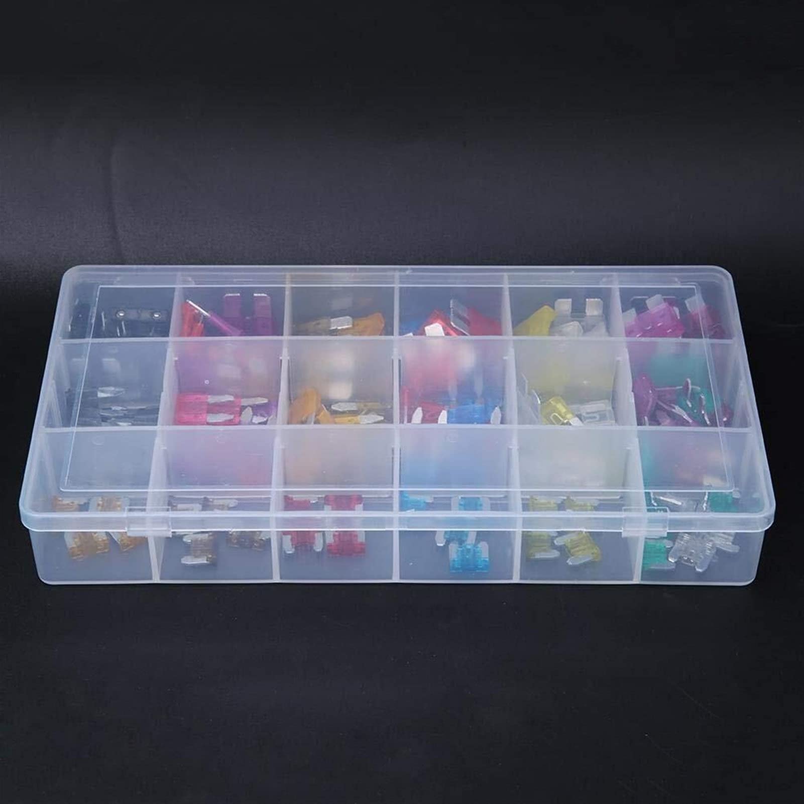 165-teiliges Auto-Sicherungs-Sortiment-Set, Flachsicherungseinsatz, Typ Aluminium, mittelgroß, klein, Mini-Größe, Auto-Sicherungs-Sortiment-Set, Motorrad, LKW, SUV, Kfz-Ersatzsiche