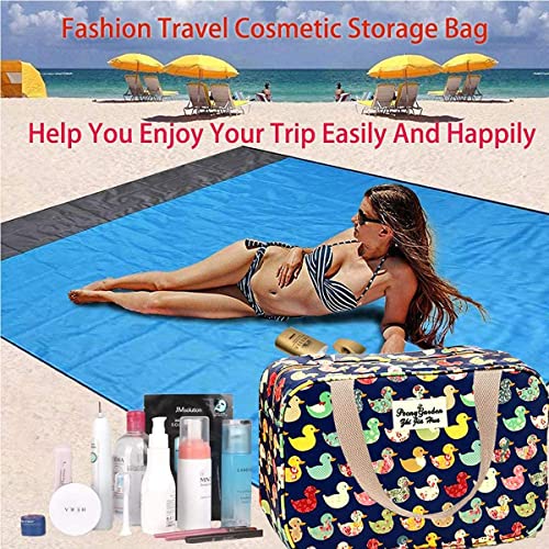 Large Makeup Bag Toiletry Bag for Women Make Up Bag Cosmetic Bag Toiletries Bag Brush Bags for Traveling (Navy Duck)3