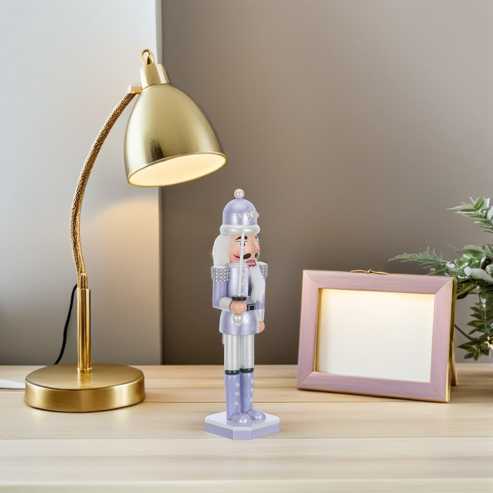 Beavorty Decoración Navideña de Madera Lavanda Artesanal y Coleccionable para Centro de Mesa Apariencia Festiva y Elegante para Exhibición en Fiestas