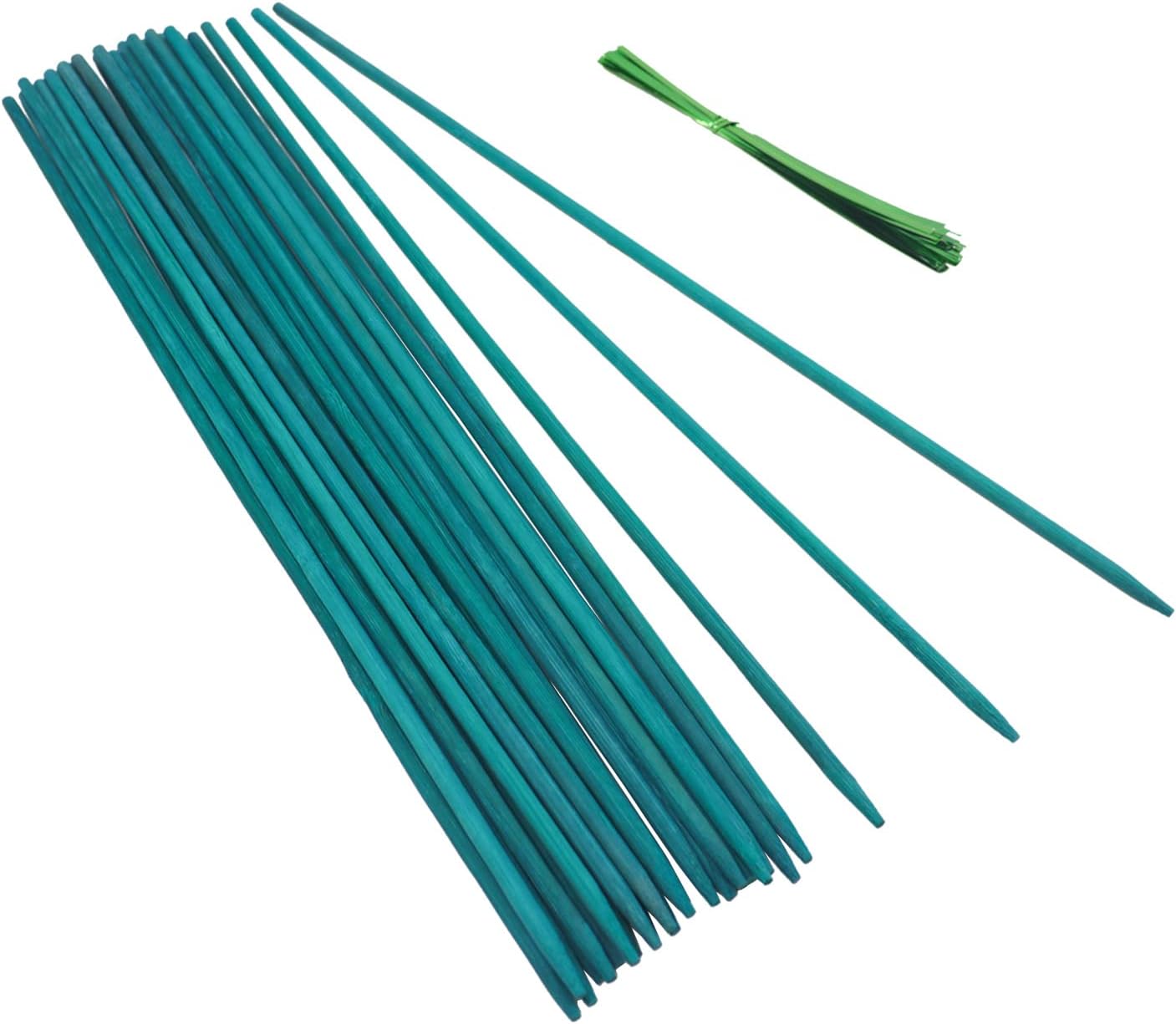 Green Bamboo Sticks Plant Stakes, Plant Support Sticks for