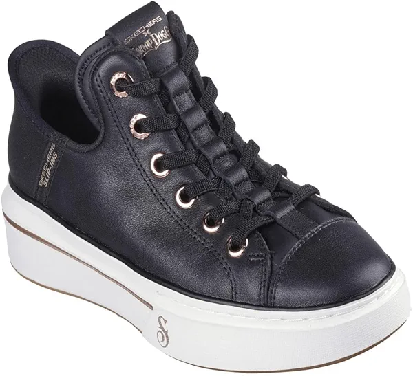 Skechers Women's Snoop Dogg:Snoop One-og Leather Hands Free Slip-ins Sneaker