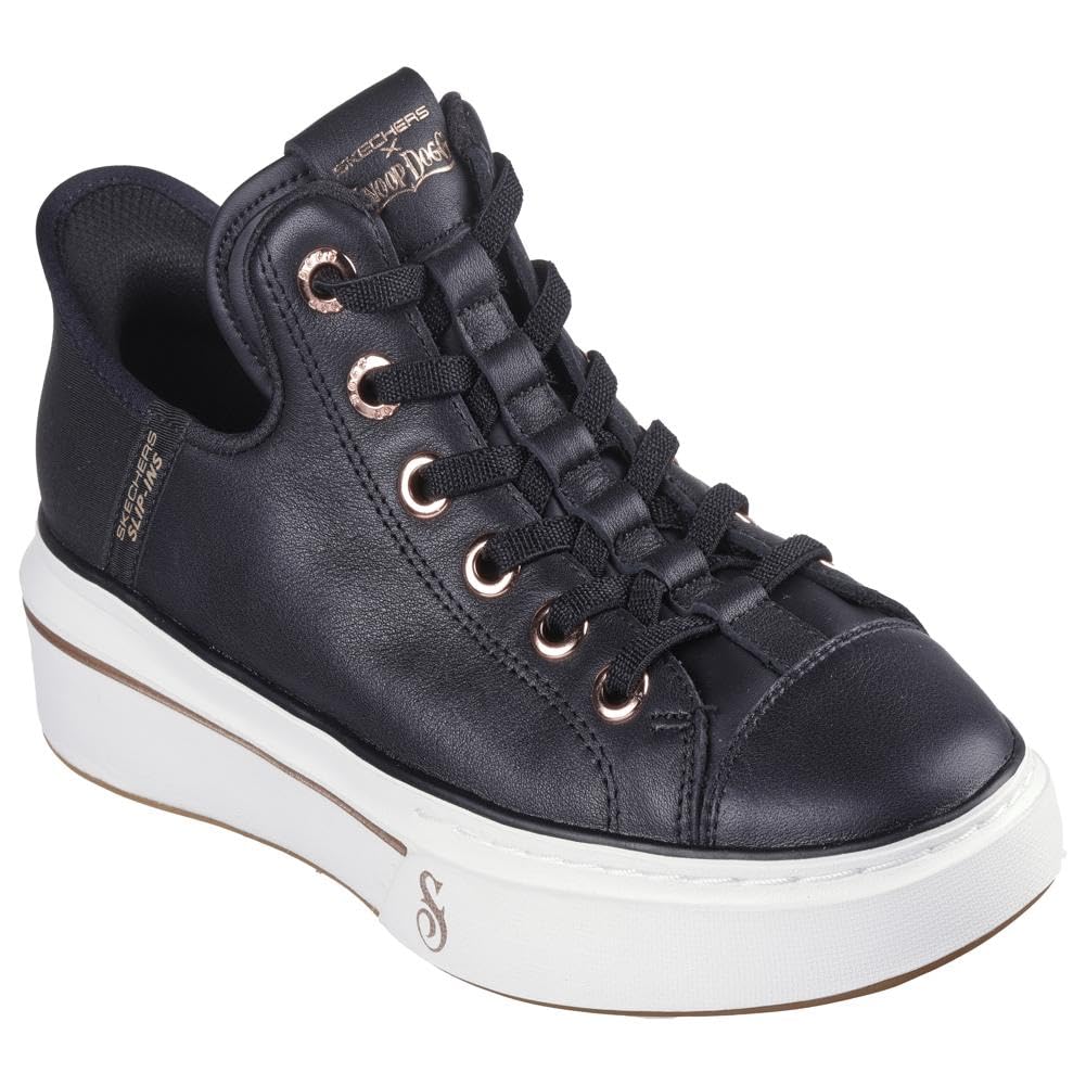 Skechers Women's Snoop Dogg:Snoop One-og Leather Hands Free Slip-ins Sneaker