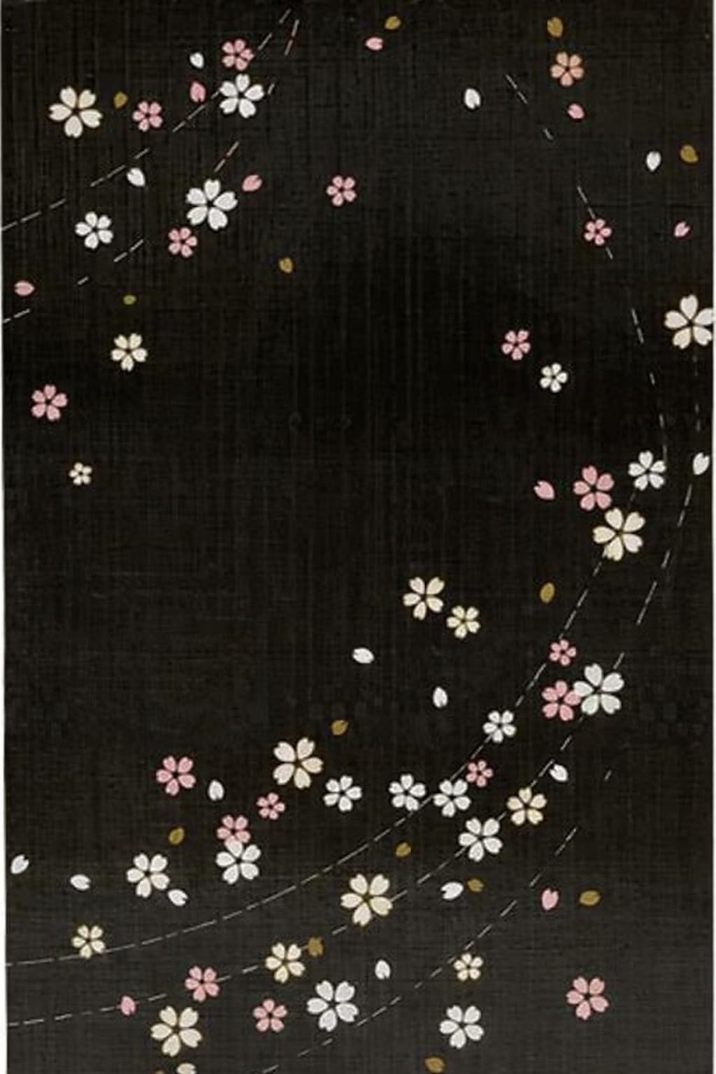 Bridgehappy 御朱印帳 御城印 集印帳 御朱印 大判 蛇腹 納経帳 (さくら黒)