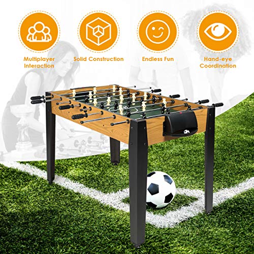 image for Giantex Foosball Table, Wooden Soccer Table Game w/Footballs, Suit for