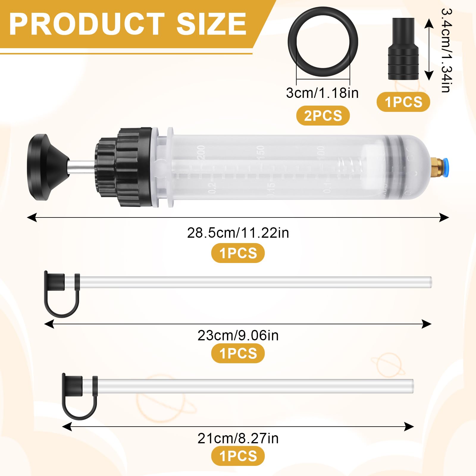 Pompa Manuale A Siringa XxinXrong Da 200ml - Per Aspirare Olio Motore, Liquido Freni, Refrigerante - Strumento Per Manutenzione Auto - Foto 4