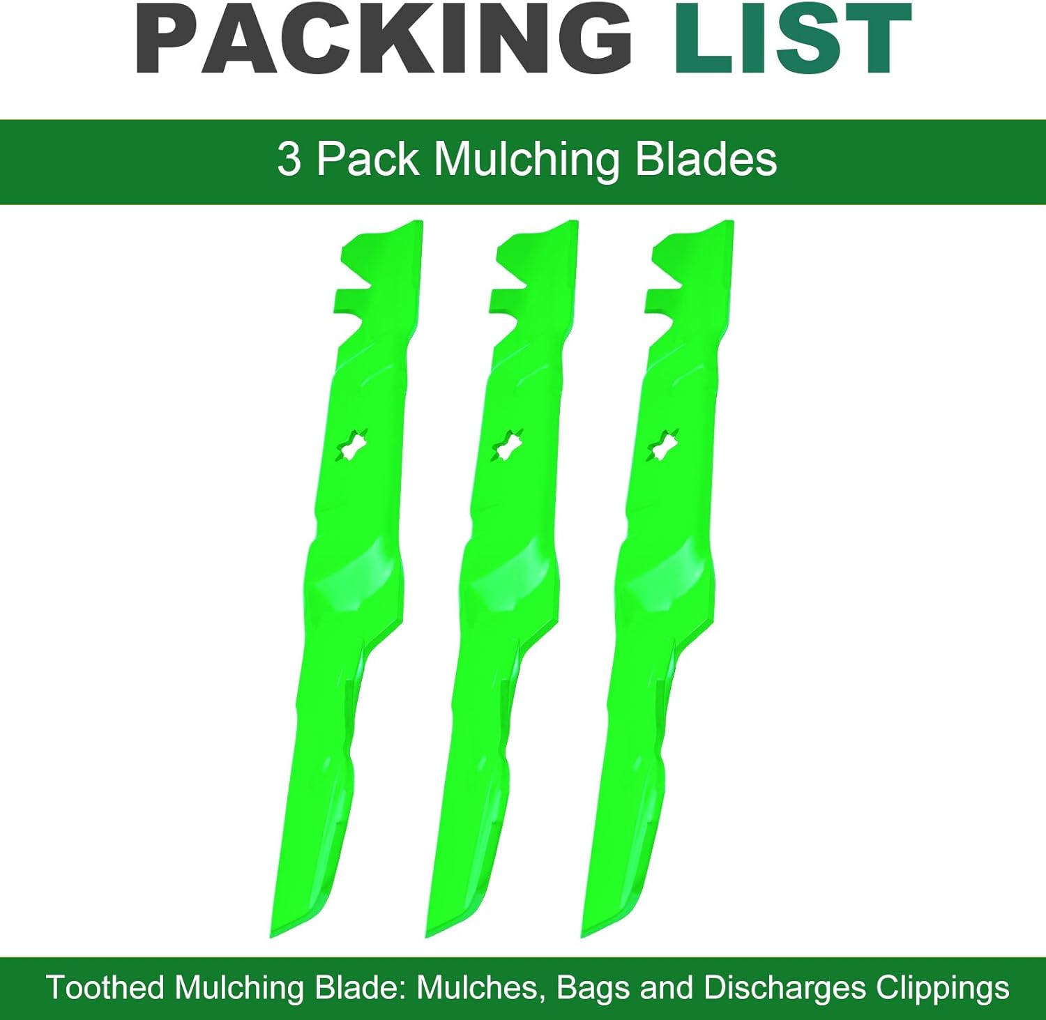 742-05620 742P05620-X 490-110-C188 Toothed Mulching Blades - Fits Cub Cadet 60" Deck, Cub Cadet Ultima ZT2-60 KH FAB ZT3-60 KW FAB ZTS2-60 (3 Pack)