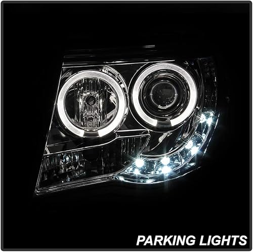 Miniatura 7 de ACANII - Para Toyota Tacoma LED DRL Halo Ring 2005-2011 lente ahumada proyector faros delanteros conductores y pasajeros