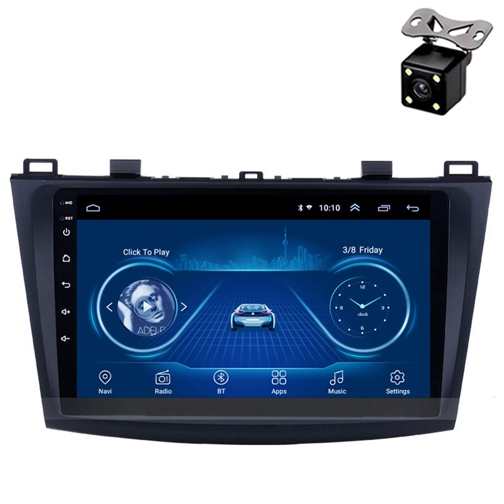 Autoradio Mazda 3 2006-2015 Android 8.1 avec écran tactile 9 pouces et Mirror Link