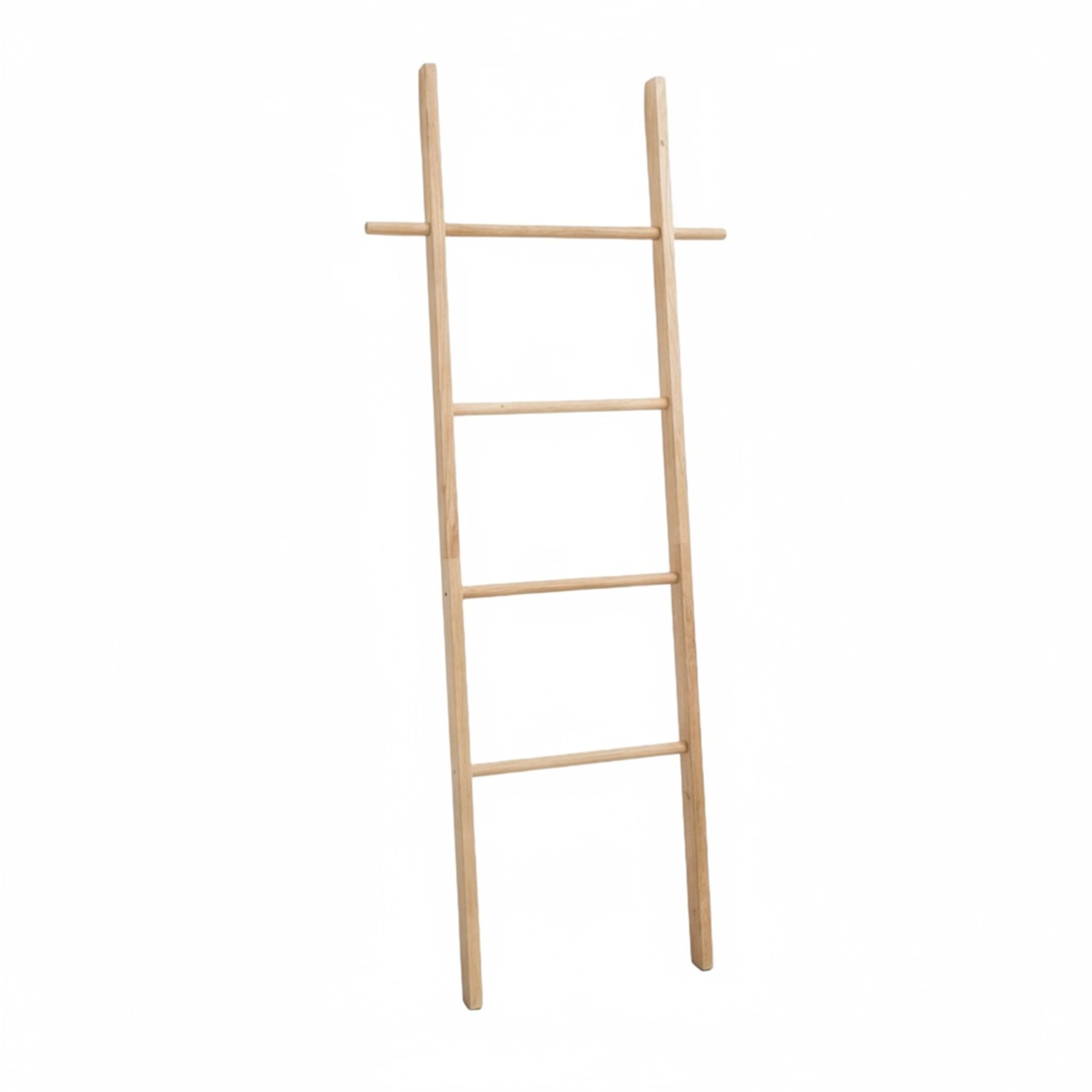Relaxdays Escalera toallero de Madera de Nogal, Natural
