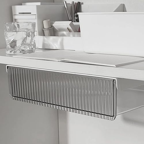 YJMZ Organizador de cajones para debajo del escritorio organizadores de escritorio y almacenamiento deslizables bandeja autoadhesiva para cajones