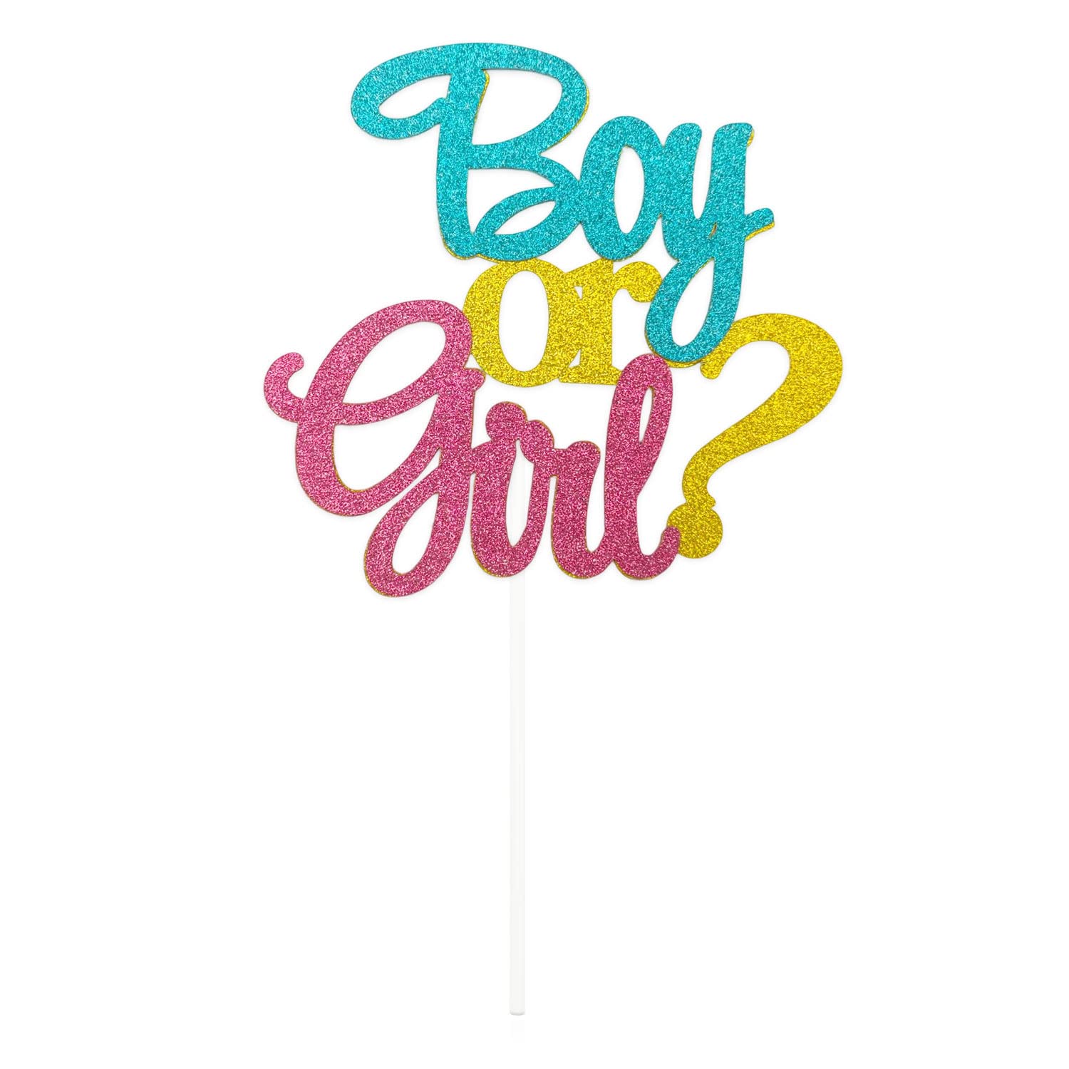 Topper Per Torta Glitterato - Decorazione Per Baby Shower, Doppia