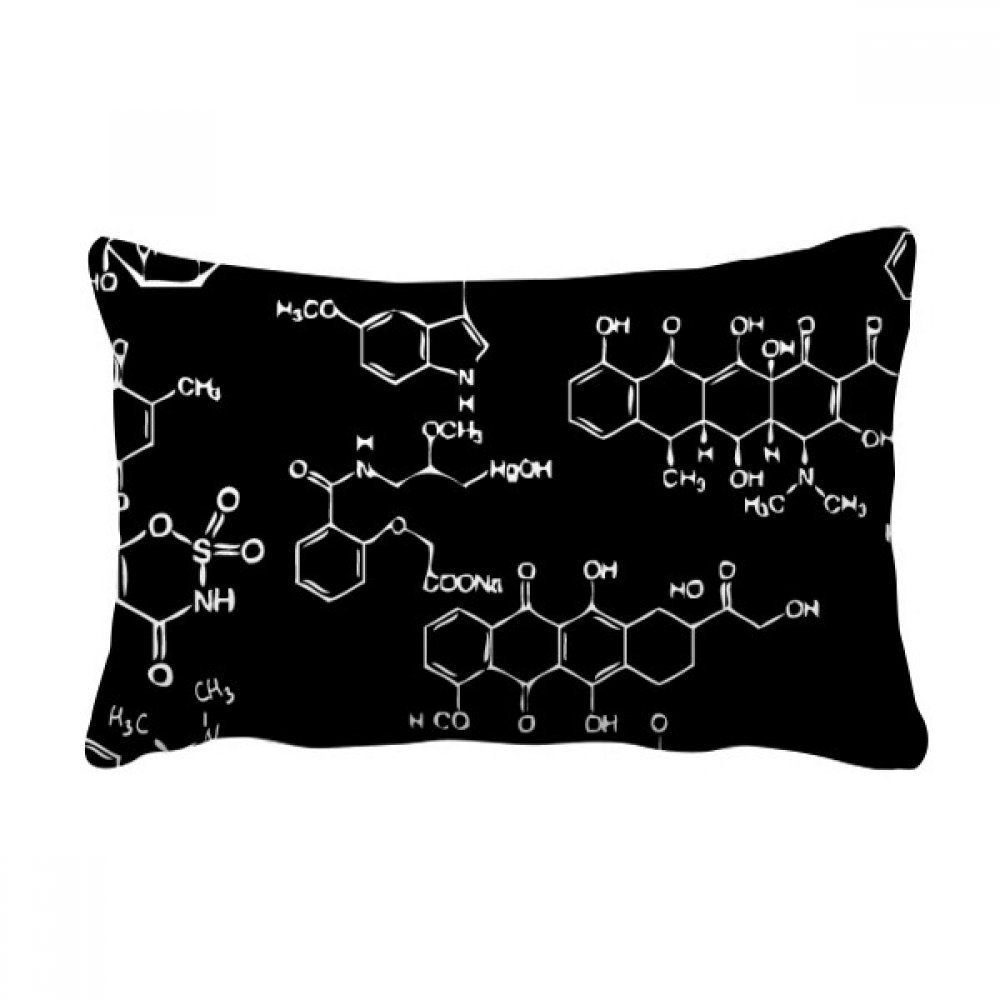 Coussin lombaire illustration structure moléculaire 40x60 cm multicolore pour canapé