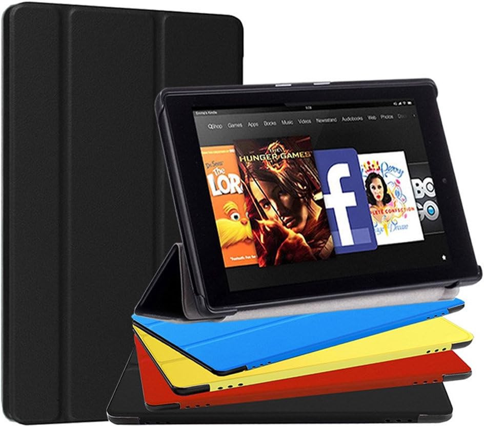 Fire HD 8 Case, Feelgo Ultra Light Slim Fit Tablet Screen Protective Stand Cover Case w/Auto Wake/Sleep for Amazon Fire HD 8 Tablet(7th Generation,2017 Release) Black