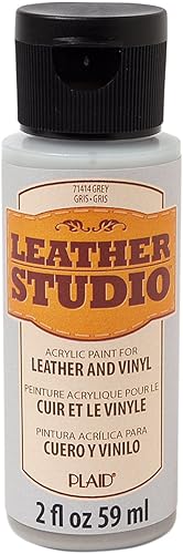 Leather Studio 71411 pintura para piel de color blanco, 2 onzas