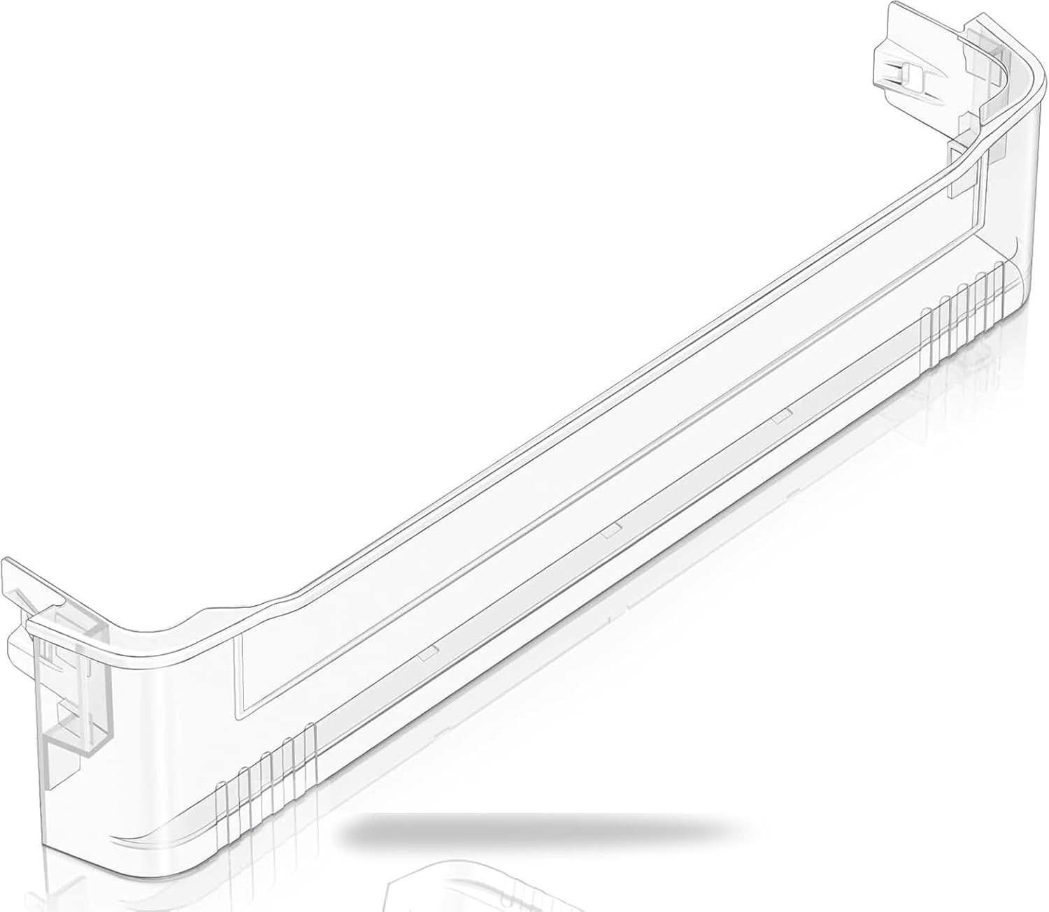 UPGRADED WPW10183971 W10172186 Refrigerator Door Shelf Bin Compatible with Whirlpool Refrigerator Shelf Replacement Part W10183971 Door Shelf Bar Kenmore Fridge Door Shelf Replacement Bottom Door Trim