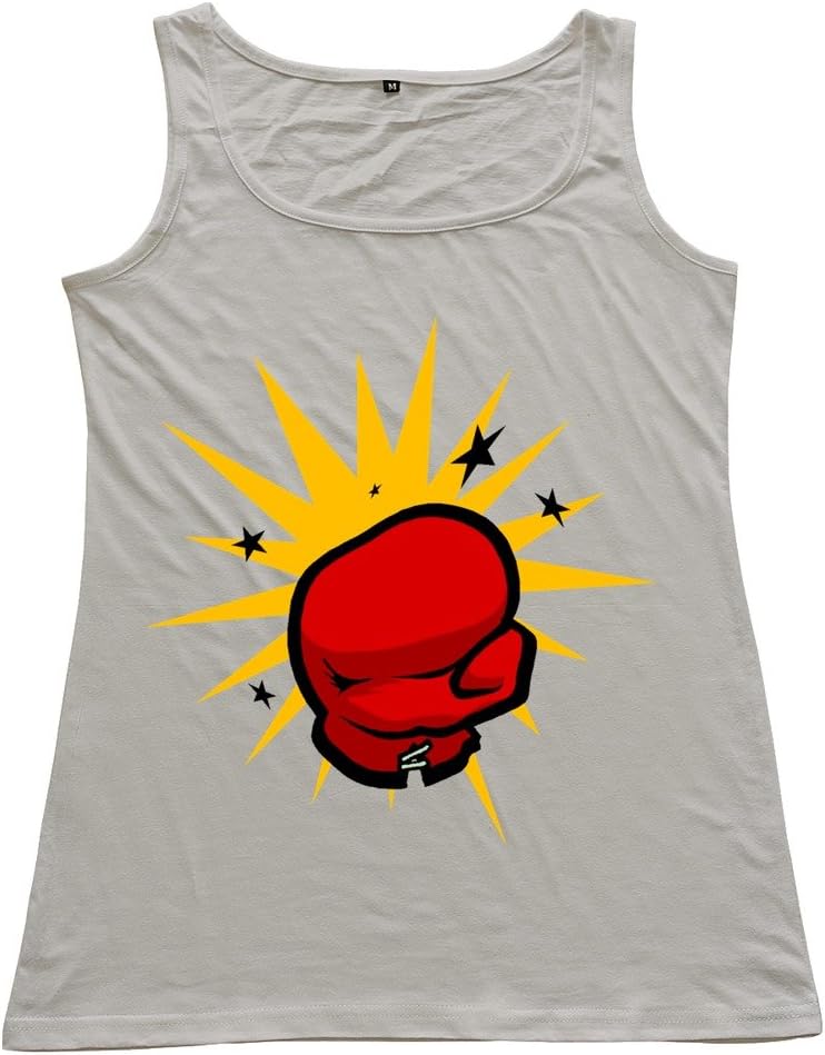 Onlyprint Women's Boxing Gloves Tank Top Size US Gray
